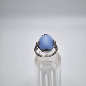 Vintage Avon Silver Tone & Blue Ring (7)